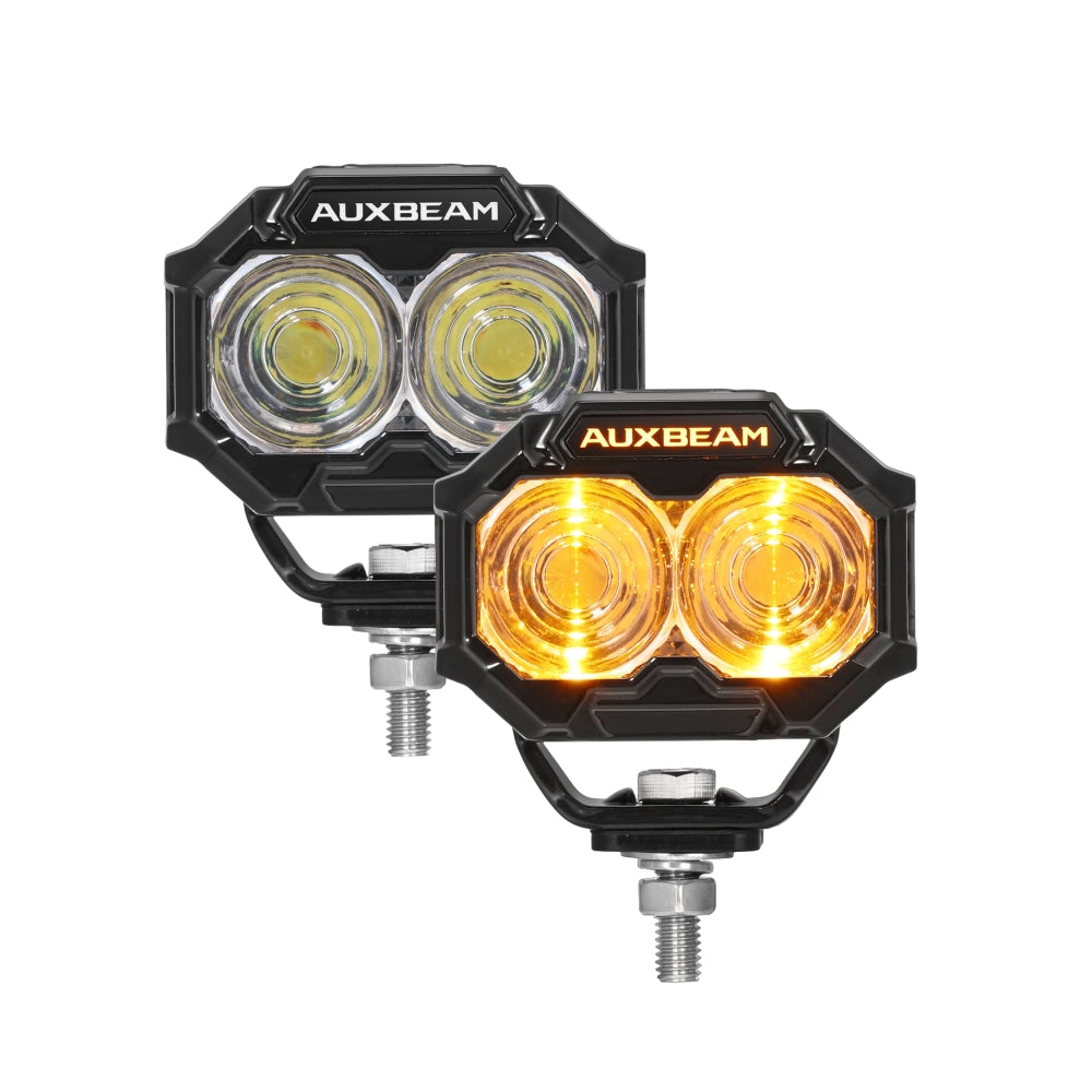 Auxbeam MASTER-T 3 inch pod lights with amber backlight