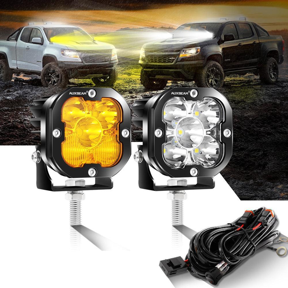 Auxbeam XP-ULTRA 3 inch white and amber LED pod lights