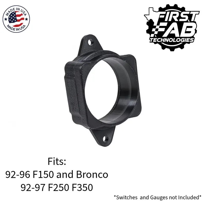 92-96 OBS Ford F150 F250 F350 Bronco Single Gauge Pod 52mm Dash Mount | Precision Fit | USA