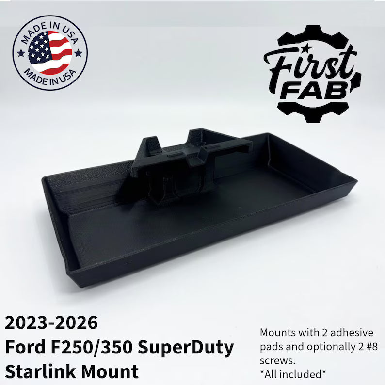 Starlink Mini Dashboard Mount 2023-2026 Ford F250 F350 Super Duty Truck | Custom Fit | Made in USA