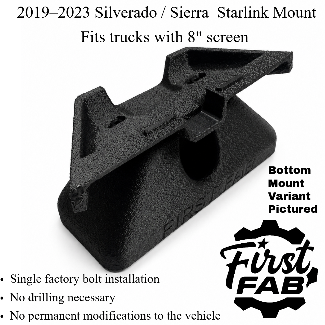 2019-2023 Silverado Sierra Starlink Mini mount - bottom cubby variant