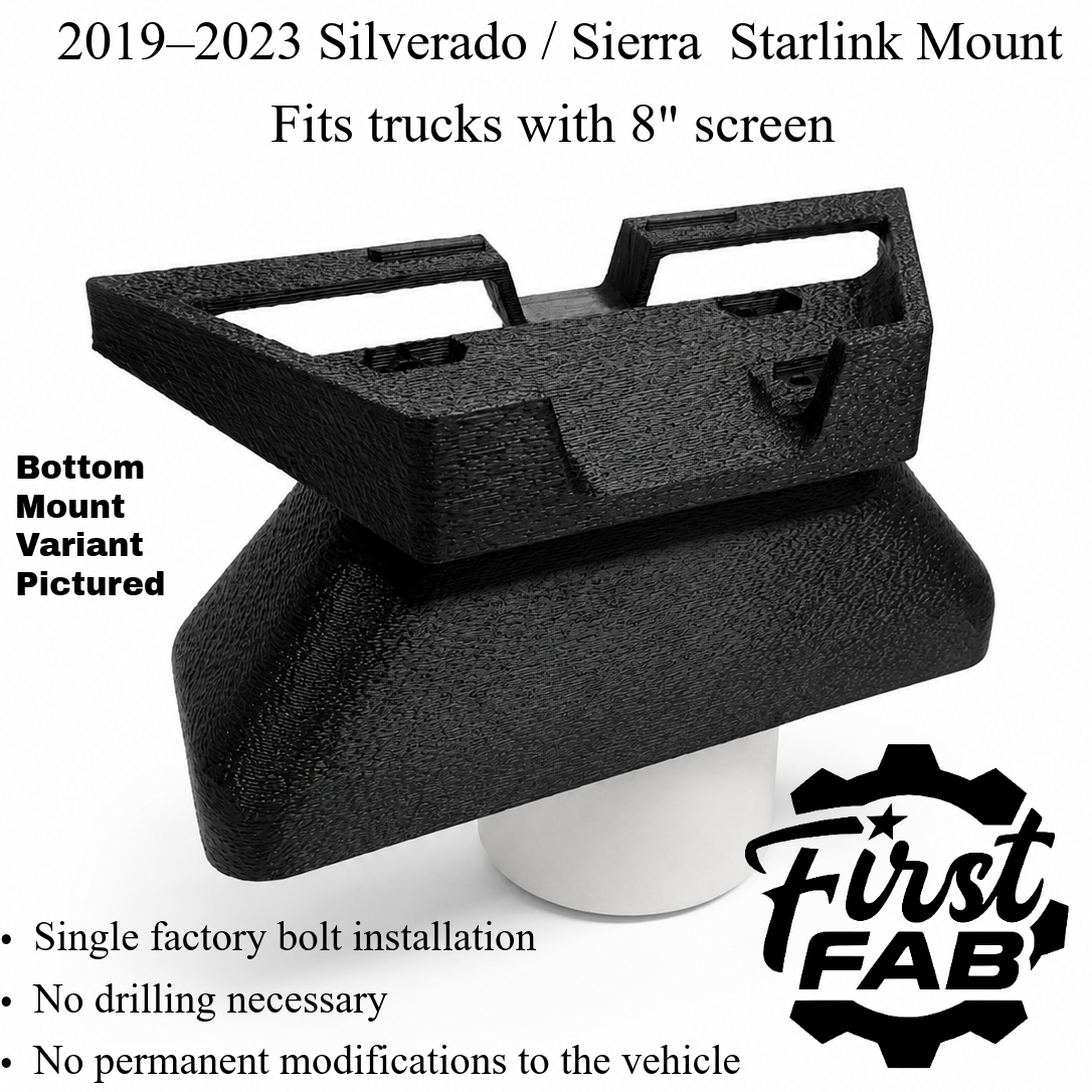 Starlink Mini Dashboard Mount 2019-2023 Chevy Silverado GMC Sierra 1500 2500HD 3500HD | Precision Fit | 8-Inch Screen