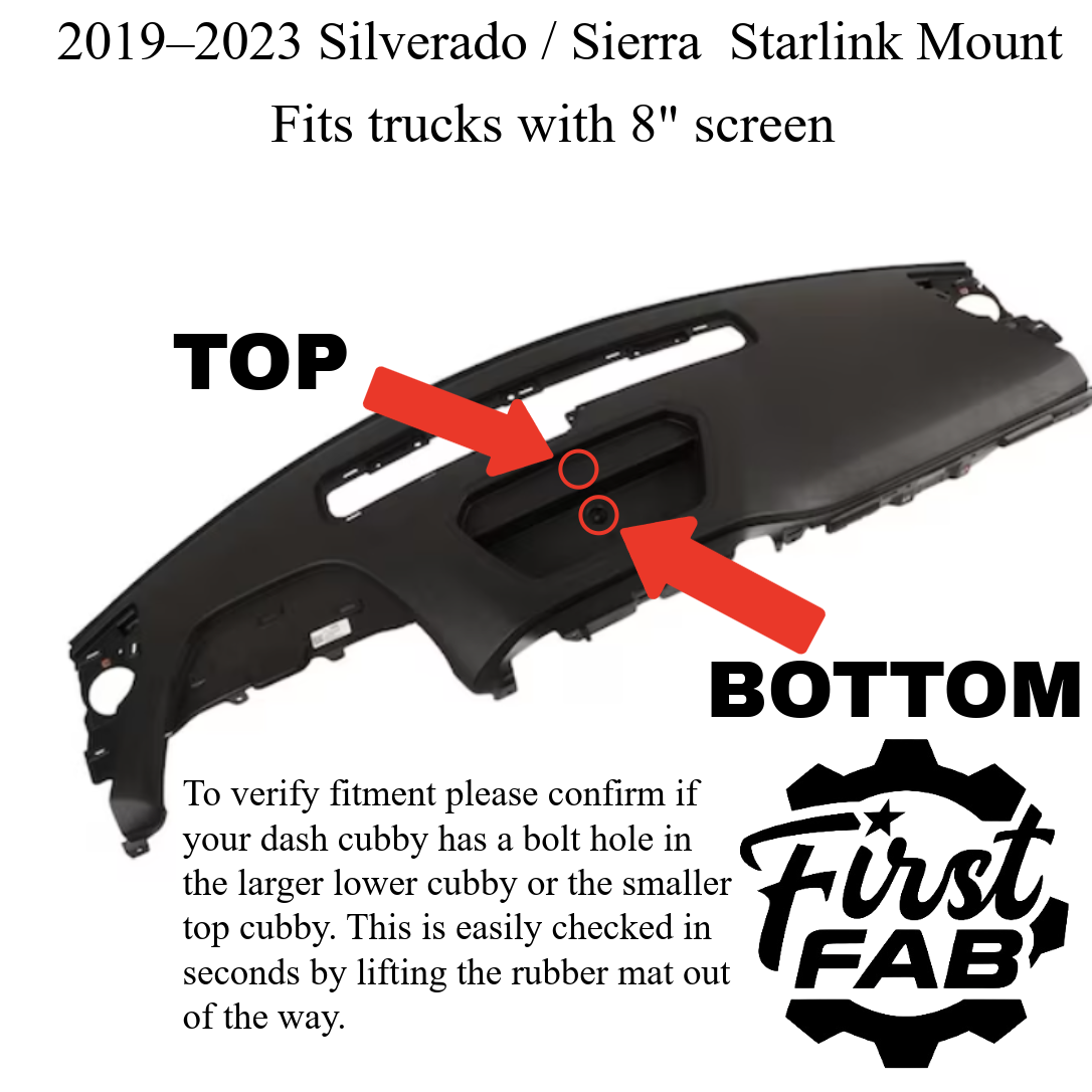 Silverado Sierra dash cubby top vs bottom mounting hole fitment guide