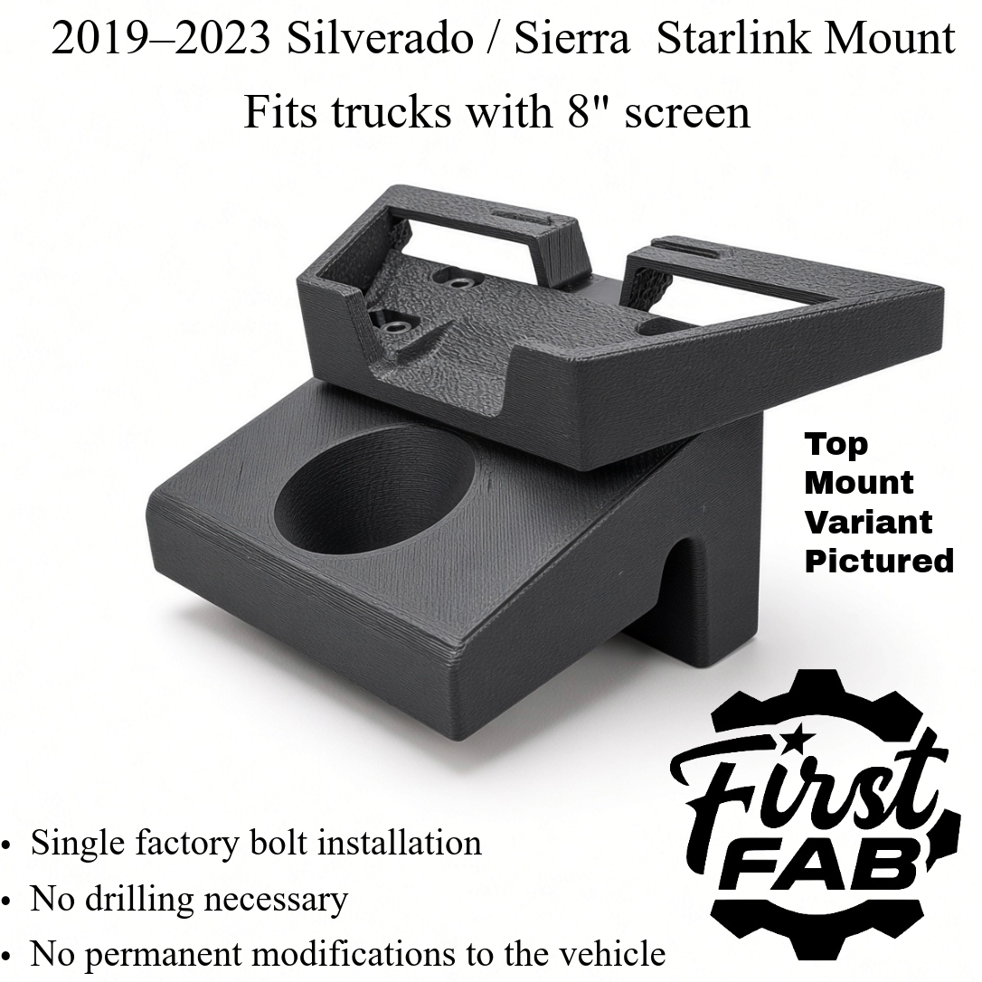 2019-2023 Silverado Sierra Starlink Mini mount - top cubby variant